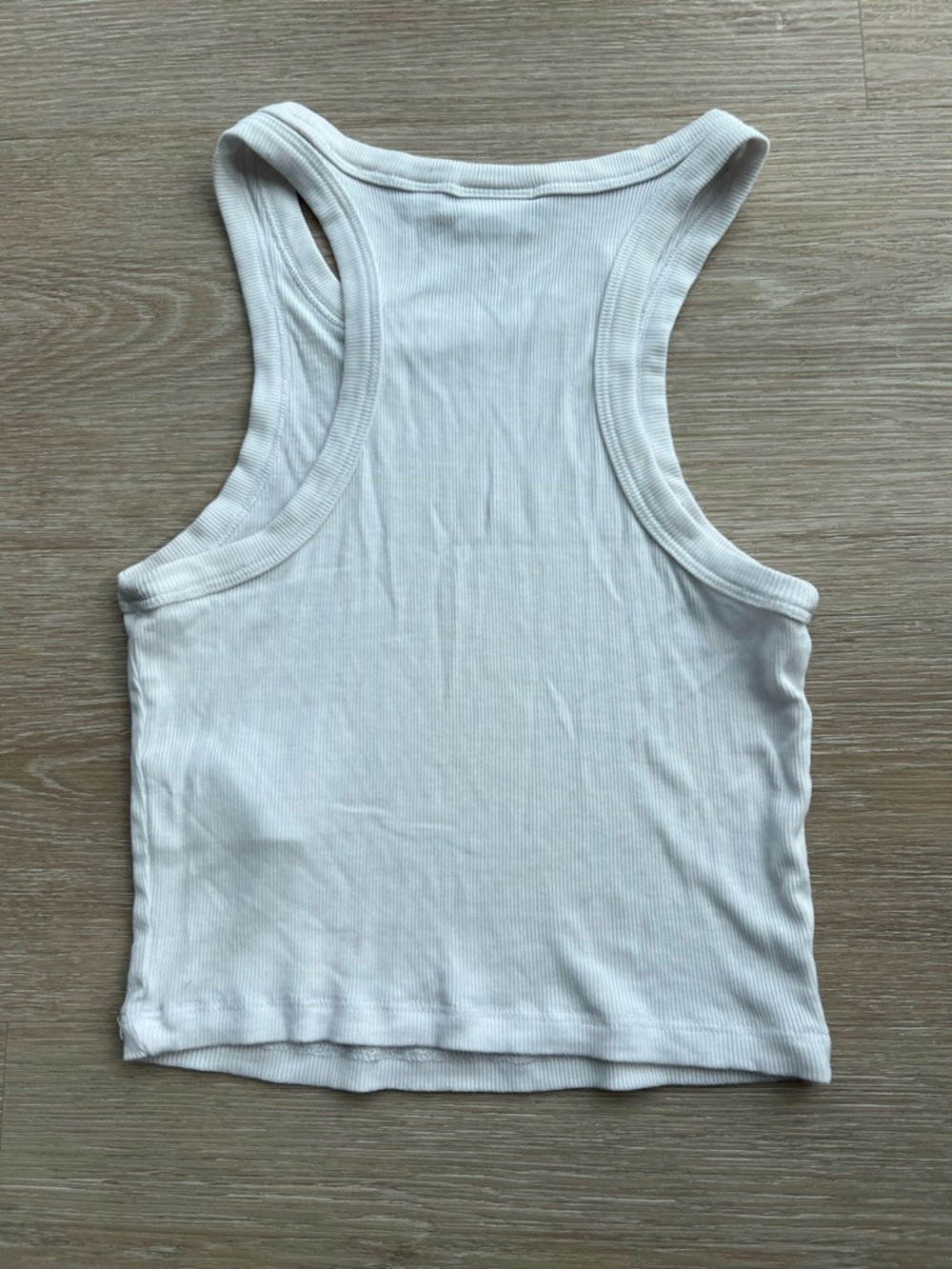 Sunday Best White Ribbed Cropped Tank - Picture 2 of 3